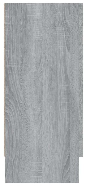 Vitrinszekrény - Szürke Sonoma - 120x30,5x70 cm