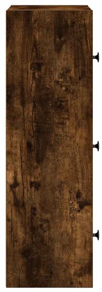 Füstös tölgy színű szerelt fa könyvespolc 40x24x77 cm