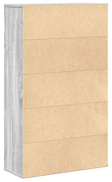Szürke sonoma színű szerelt fa könyvespolc 60x24x101,5 cm