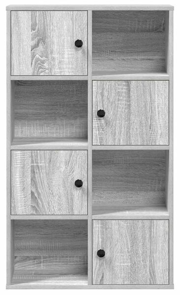 Szürke sonoma színű szerelt fa könyvespolc 60x24x101,5 cm