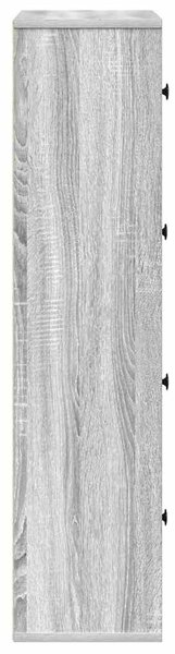 Szürke sonoma színű szerelt fa könyvespolc 60x24x101,5 cm