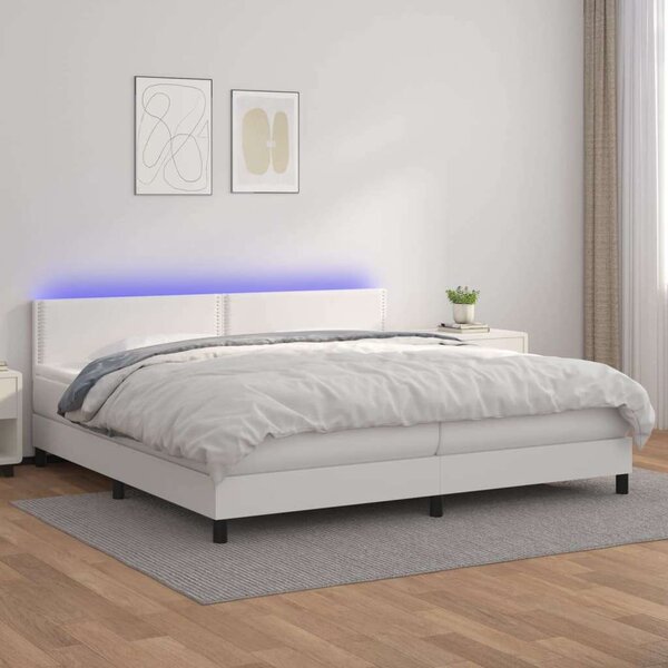 Modern LED Ágy - Műbőr - 200x200 cm