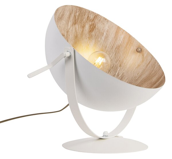 Ipari asztali lámpa fehér, arany állítható - Magna