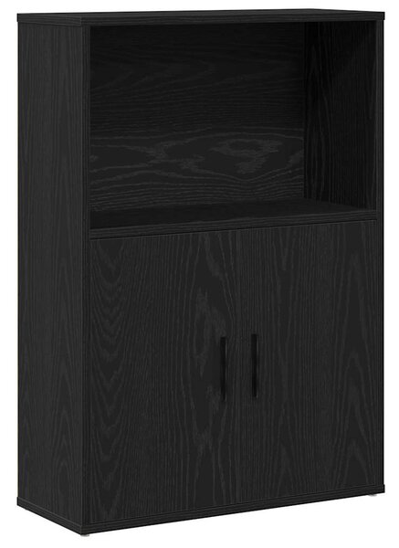 Könyvespolc fekete tölgy 60x24x85 cm Gépesített fa