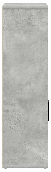 Betonszürke szerelt fa könyvespolc 60x24x85 cm