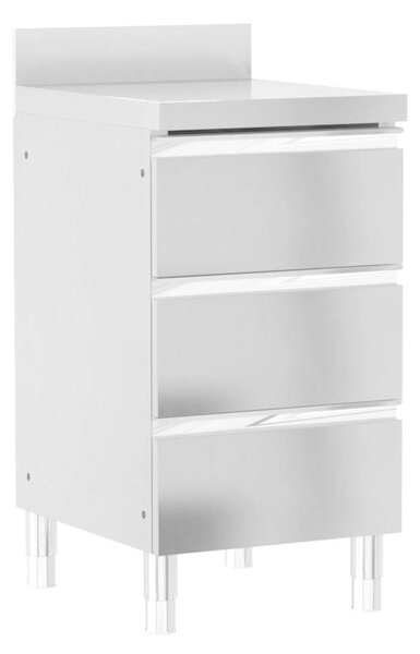 Rozsdamentes Acél Konyhaszekrény Szett - 3 db - 50/60 cm