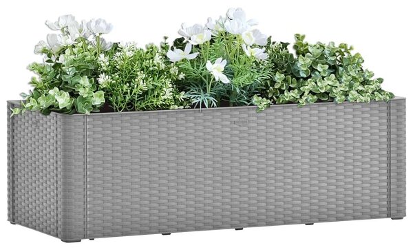 Rattanhatású Magaságyás - Öntözőrendszerrel - 100x43x33 cm