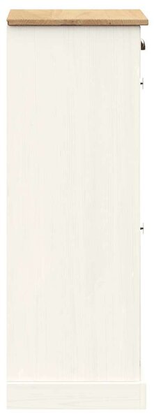 Vigo Cipőszekrény - Fenyőfa - Fehér - 60x35x96 cm