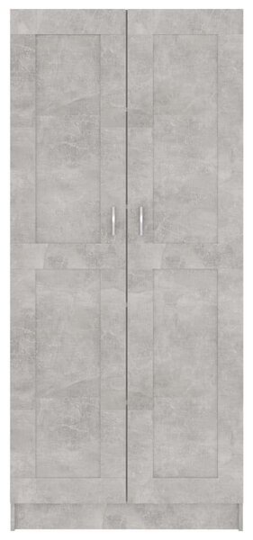 Betonszürke forgácslap könyvszekrény 82,5 x 30,5 x 185,5 cm