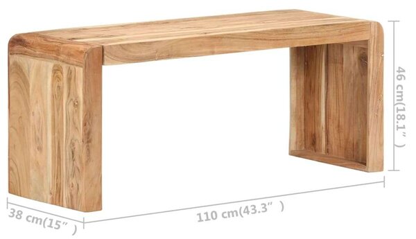 Tömör akácfa pad 110 x 38 x 46 cm