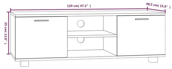 Modern TV Szekrény - Sonoma Tölgy - 120cm