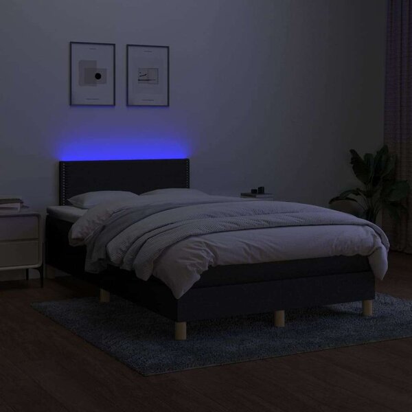 Fekete Ágy LED-del - 120x200 cm