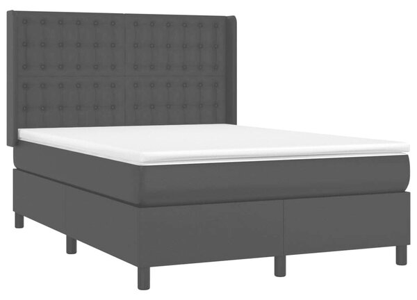 HomeComfort - Fekete Műbőr Ágy - 140x200 cm