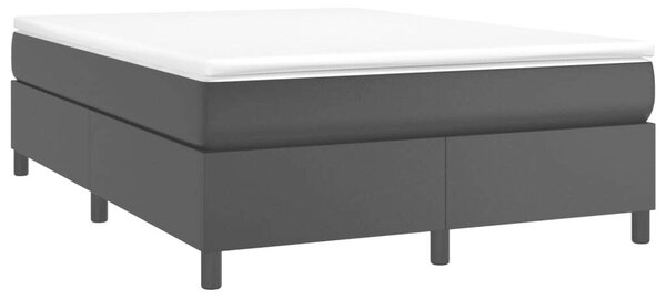 VidaXL Fekete Műbőr Ágy - 140x190 cm
