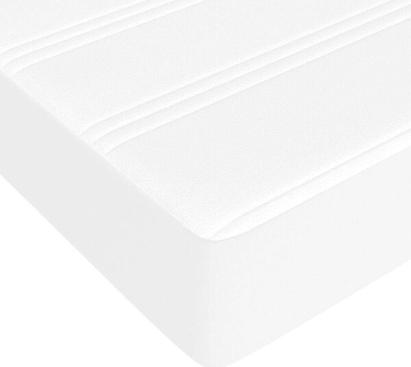 VidaXL fehér műbőr rugós ágy matraccal 140x190 cm