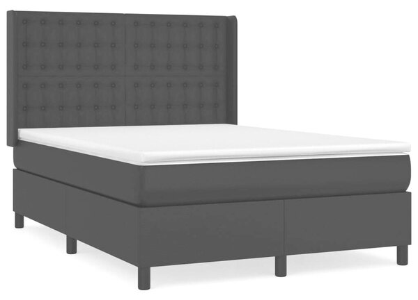HomeComfort - Fekete Műbőr Ágy - 140x200 cm