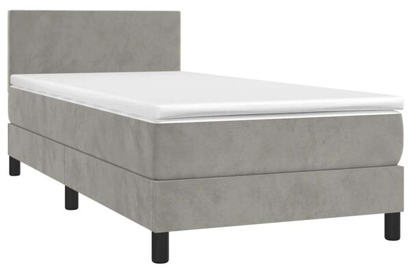 Bársony LED Ágy - 90x190 cm