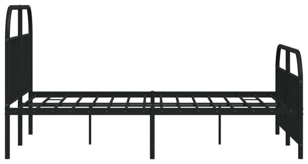 VAS-Ágykeret - Fekete Fém Ágy - 140x200 cm