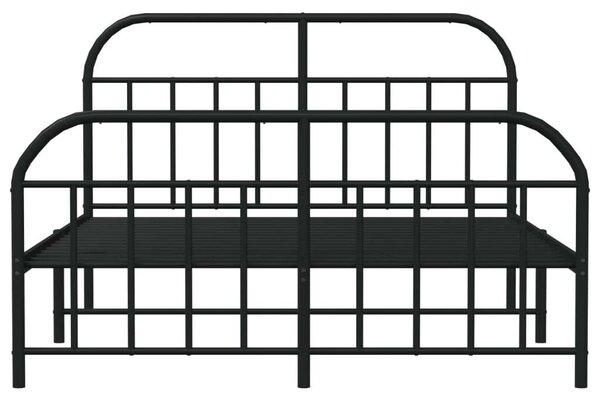 VAS-Ágykeret - Fekete Fém Ágy - 140x200 cm