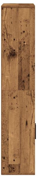 Antik fa színű szerelt fa könyvespolc 60x24x120 cm