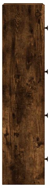 Füstös tölgy színű szerelt fa könyvszekrény 40x24x102 cm