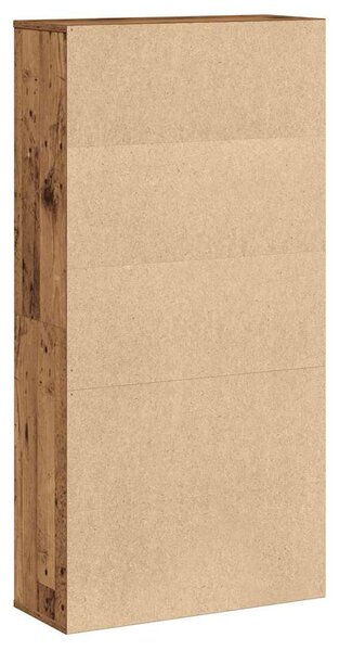 Antik fa színű szerelt fa könyvespolc 60x24x120 cm