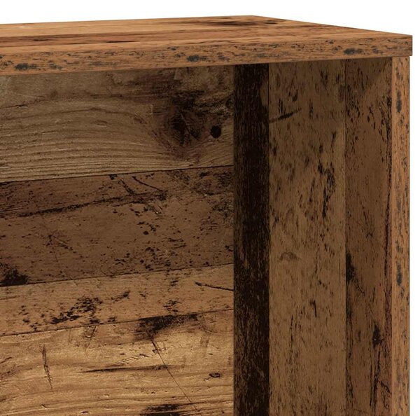 Antik fa színű szerelt fa könyvespolc 60x24x120 cm