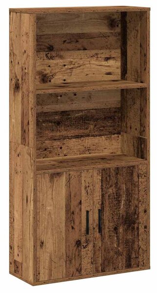 Antik fa színű szerelt fa könyvespolc 60x24x120 cm