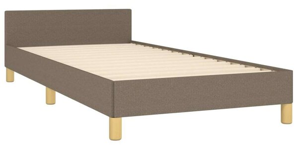 VidaXL tópszínű szövet ágykeret fejtámlával 90x190 cm