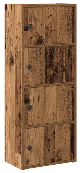 Antik fa színű szerelt fa könyvespolc 40x24x102 cm