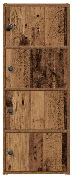 Antik fa színű szerelt fa könyvespolc 40x24x102 cm