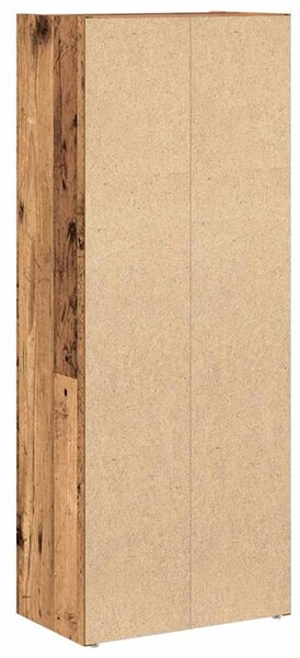 Antik fa színű szerelt fa könyvespolc 40x24x102 cm