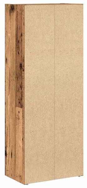 Antik fa színű szerelt fa könyvespolc 40x24x102 cm