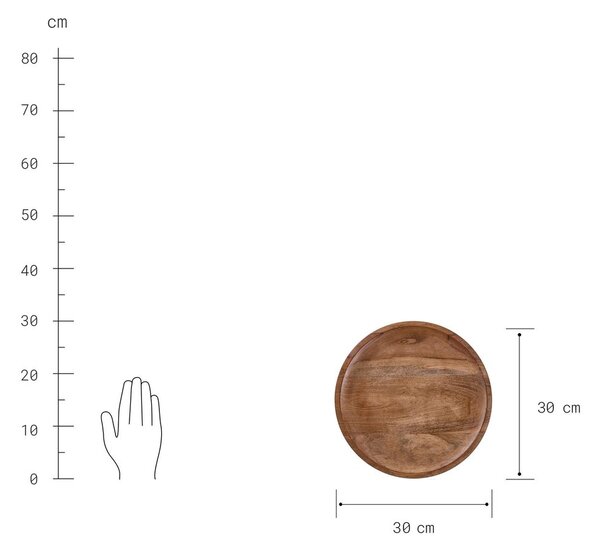 ACACIA akácfa tál Ø 30cm