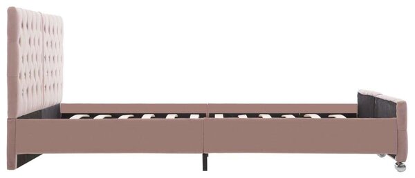 Elegáns Bársony Ágykeret - Gyémánt Díszítés - 180x200 cm