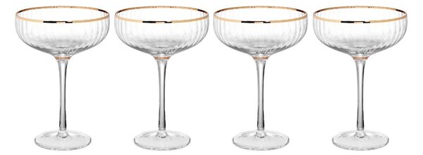 GOLDEN TWENTIES pezsgős pohár 400ml, 4 db-os készlet