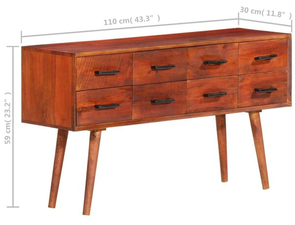 Tömör mangófa tálalószekrény 110 x 30 x 59 cm