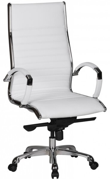 HAMBURG bőr irodai szék - fehér