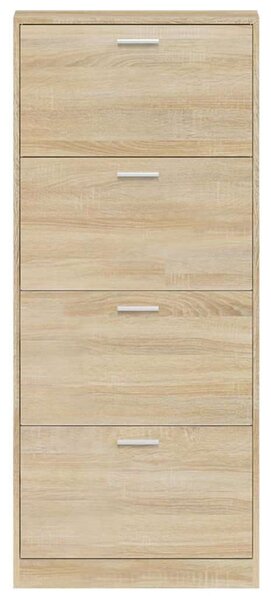 4 Fiókos Tölgyfa Cipősszekrény - 150 cm