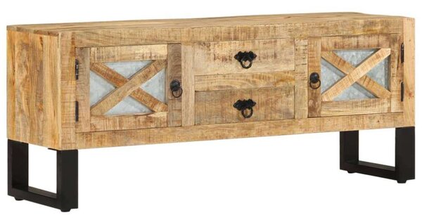 Mangófa TV-szekrény - Ipari Stílus - 110x30x45 cm