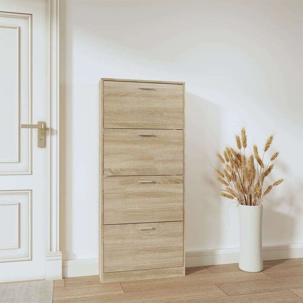 4 Fiókos Tölgyfa Cipősszekrény - 150 cm
