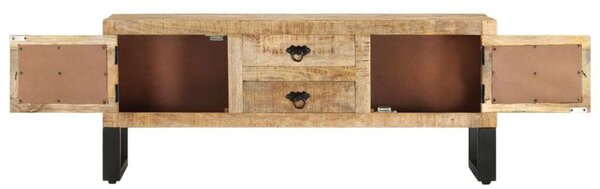 Mangófa TV-szekrény - Ipari Stílus - 110x30x45 cm