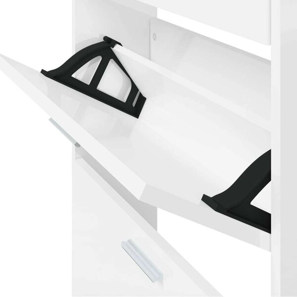 Modern Cipőszekrény - 5 Fiók - Fehér - 169 cm