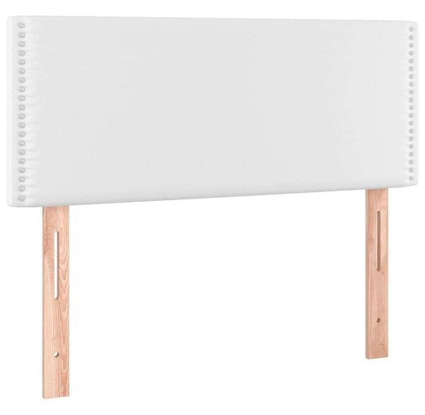 VidaXL Fehér Műbőr Ágy Matraccal - 100x200 cm