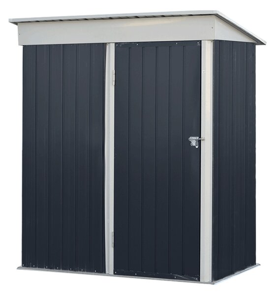 KONDELA Pléh kerti szerszámos ház, antracit/fehér, 1,6x0,9 m, NELON