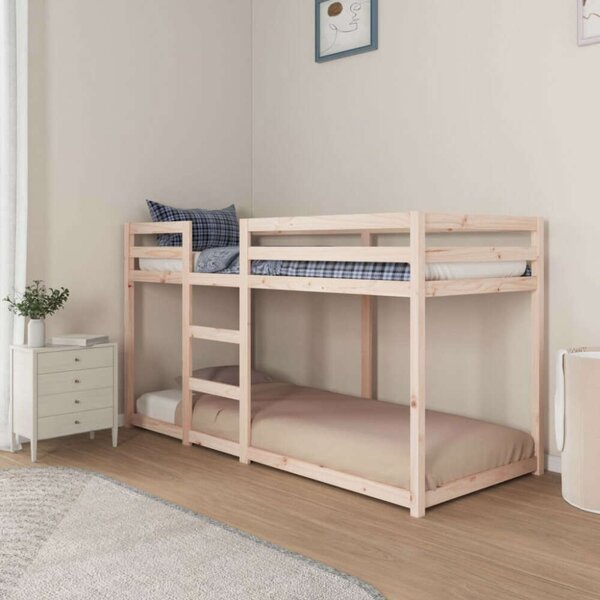 VidaXL tömör fenyőfa emeletes ágy 80x200 cm