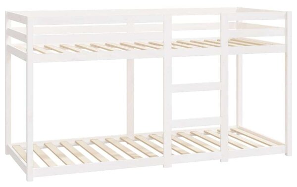 VidaXL fehér tömör fenyőfa emeletes ágy 80 x 200 cm