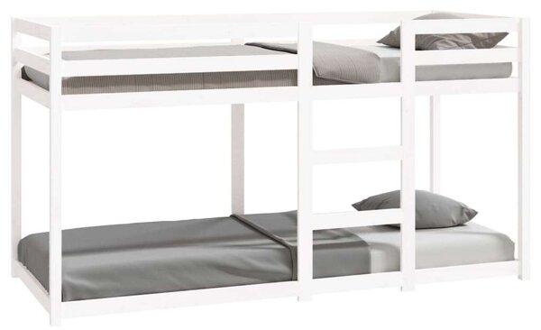 VidaXL fehér tömör fenyőfa emeletes ágy 80 x 200 cm
