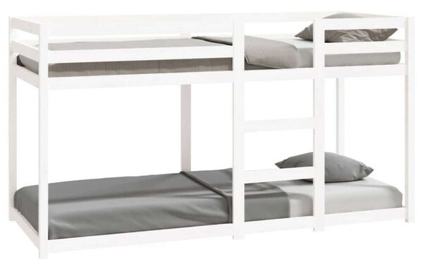 VidaXL fehér tömör fenyőfa emeletes ágy 80 x 200 cm