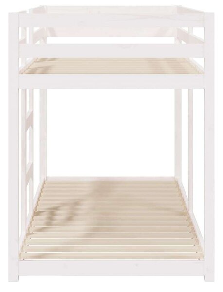 VidaXL fehér tömör fenyőfa emeletes ágy 80 x 200 cm